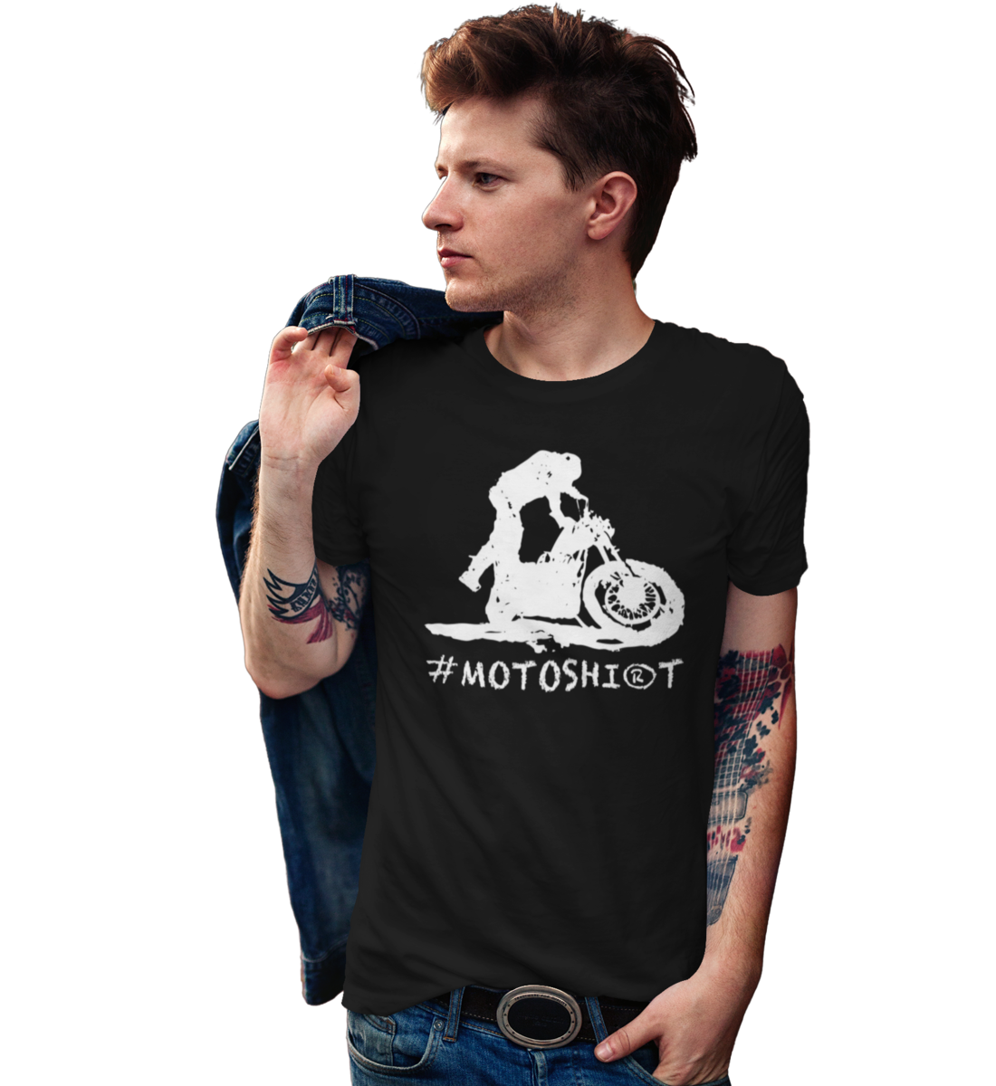 KICK THAT... #MOTOSHI®T - Herren Shirt - NEGATIVE EDITION