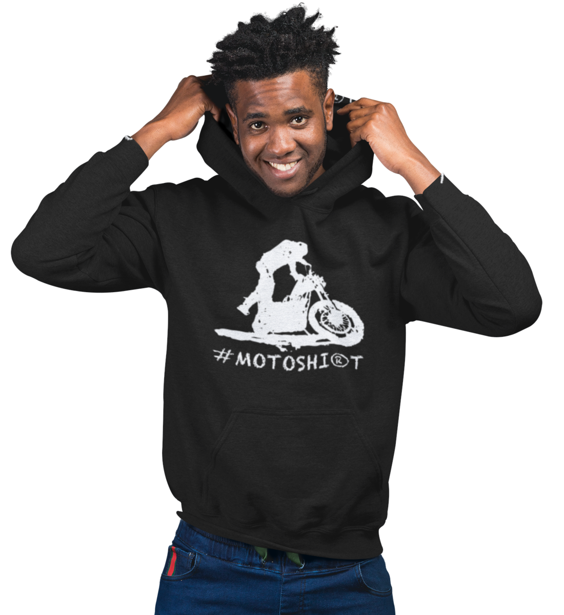 KICK THAT... #MOTOSHI®T - Herren Hoodie - NEGATIVE EDITION